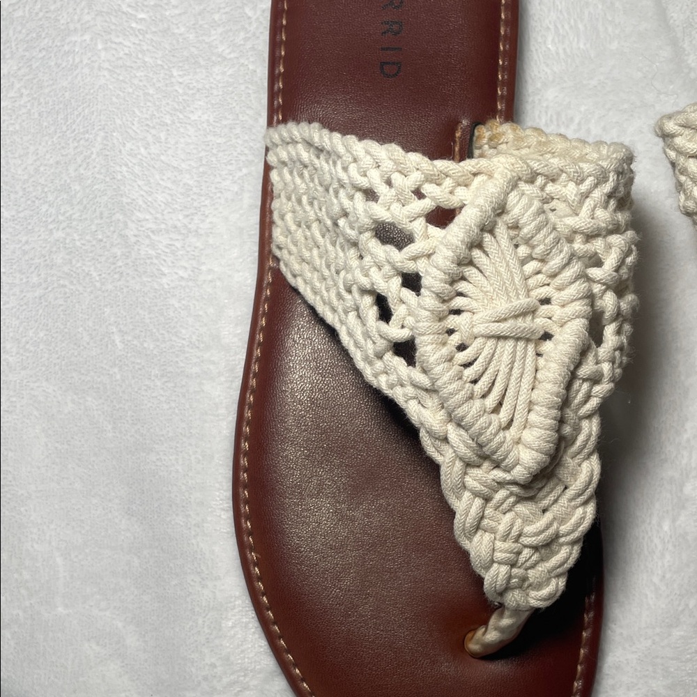 Torrid Cream Woven Sandals - Picture 2 of 5